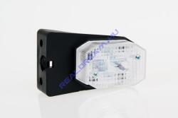 Fristom Szélességjelző 12-24V 8 szögletű fehér LED-es prizmás trapéz alakú talppal 65mm x 42mm (FT-1/I B) (FT-001/BILED) - jarmulampa
