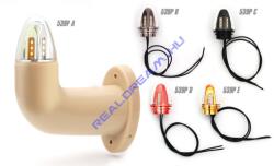 WAS ! ! ! AKCIÓ! ! ! a készlet erejéig - Viking szélességjelző (drapp) 12/24V LED-es Piros/Fehér/Sárga 90fokos rövid karos JOBB oldal 150mm kinyúlás (539P(A)-W75.1) (539P(A)-W75.1) - jarmulampa