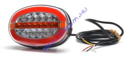 WAS W205-ös tipuscsalád. 1432 DD L/P. Teljesen Led, -es(részben NEON) univerzális többfunkcíos(helyzetjelző, fék, futófényes irányjelző) mezőgazdasági gép hátsó lámpa, beépítési adapterekkel. Jobb-Bal. 12