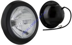 WESEM 0215.44101 Fényszóró STAR Jelcz, komplett FÉM házas, kerettel. 12V H4 + 12V T4W izzóval átm. : fényszóróbetét átm: 178mm, ház átm. : 232mm, ház vast. : 156mm (0215.44101) - jarmulampa