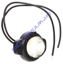 WAS Szélességjelző 12V/24V tükörtojás alakú fehér 1 ledes 56mm (129w) (129-W24) - jarmulampa