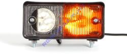WAS Traktor Első helyzetjelző (LED-es) + index (IZZÓS), JOBB oldal, 150 x 70mm, vast. : 77mm, felfogatás 2 csavarral alul(110mm) vagy hátul (55mm) (492-W07dzP) (492-W07dzP) - jarmulampa