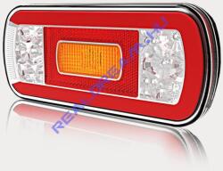 Fristom Hátsólámpa 12-24V ovális, LED-es 5 funkciós (+tolató +rendszámvilágítás) +1m kábel 220mm x 100mm x 50mm (FT-130 LED) (FT-130COFLED) - jarmulampa