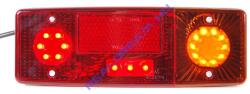 WAS Hátsó lámpa (ZUK tip) prizma, LED-s helyzetjelző-, fék-, irányjelző világítás 264x102x65 mm, jobb 12V/24V (484-551dP) (484-551dP) - jarmulampa