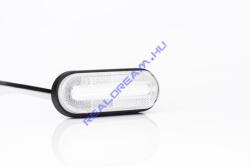 Fristom ! ! ! ÚJDONSÁG! ! ! - Szélességjelző 12-24V kerekített alakú sík hátoldalas Fehér LED-es 126mm x 51mm (FT-70B LED) (FT-070B) - jarmulampa