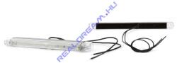 WAS Szélességjelző 12-24V hosszú csík alakú FEHÉR 3LED-es 237x21mm, vast. : 22mm, furattáv. : 212mm (180-W36) (180-W36) - jarmulampa