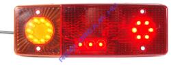 WAS Hátsó lámpa (ZUK tip. ) multfunkciós, LED-s fék-, helyzetjelző-, irányjelző- +Led-s rendszámvilágítás 264x102x65mm, bal 12V/24V (479-W549dL (479-WE549dL)