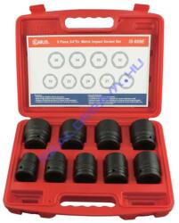 Genius Tools légkulcsfej készlet, metrikus, 3/4", 9 darabos (IS-609E)
