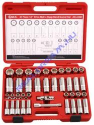 Genius Tools crowafej készlet, metrikus, hosszú és normál, 1/2", 40 darabos (DS-440M)