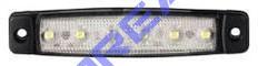 Dasteri Szélességjelző Fehér 6 LED-es lapos 12V, 96mm x 20mm, vast. : 6, 4mm, furattáv. : 86mm - 560-0.07/12 (560-0.07/12) - jarmulampa