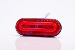 Fristom Helyzetjelző 12-36V ovális alakú sík hátoldalas PIROS neon LED-es 121x46 (FT-072CLED)
