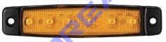 Dasteri Szélességjelző Sárga 6 LED-es lapos 12V, 96mm x 20mm, vast. : 6, 4mm, furattáv. : 86mm - 560-0.05/12 (560-0.05/12)