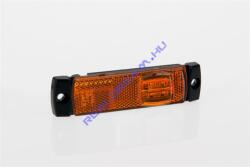 Fristom Szélességjelző 12-24V téglalap alakú sík hátoldalas sárga szélén 4 LED-es 130mm x 32mm (FT-18Z LED) (FT-018ZLED) - jarmulampa