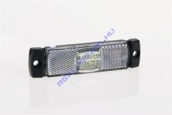 Fristom Szélességjelző 12-24V téglalap alakú sík hátoldalas fehér középen 4 LED-es 130mm x 32mm (FT-17B LED) (FT-017BLED) - jarmulampa
