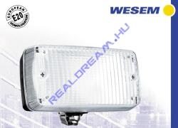 WESEM LA. 02104. Fiat P126 - egyébként univerzális- téglalap alaku tolatólámpa. Izzó, és vezeték nélkül. Felfogatás: M8, -as csavarral. Méretei: 140x75x65mm. Teljes magasság: 88mm. LA1. tipuscsalád (LA1.021