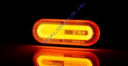 Fristom Helyzetjelző 12-36V ovális alakú sík hátoldalas SÁRGA neon LED-es 121x46 (FT-072ZLED)