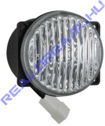 WESEM HM4.23600. Ködfényszóró pici kerek fekete műanyag házzal fehér üveggel, 4 pontos csavaros felfogatással. Méretei: 80x96mm. 12V H3 izzóval szerelve. Egyéb beépítési méretek megeggyeznek a WES0119, 155,