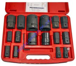 Genius Tools légkulcsfej készlet, imbusz, metrikus 3/4" és 1", 17 darabos (BS-6817H)