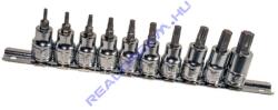 Genius Tools torx (külső) bit készlet crowa foglalatban, 3/8", 10 darabos (BS-310T)