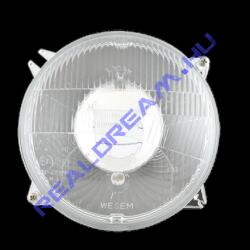 WESEM RE. 03411. ZUK régi tipusú fényszóróbetét, helyzetjelzős. H4 izzós kivitel, izzó nélkül. Méretei: 178x116mm (RE.03411) - jarmulampa