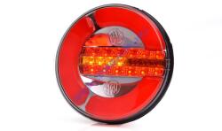 WAS W153, -as tipuscsalád. 1129. Kerek, Led, -es (részben NEON) hátsólámpa. Új design, FUTÓ INDEXES, 3funkció. (hj. +fék+index), 12V-24V, átm. : 142mm, vast. : 38mm, csavartáv. : 45mm (1129DD-W153DD)
