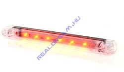 WAS W87, -es tipuscsalád. 681. Hosszú, csík alaku 6 Led, -es FÉKLÁMPA , átlátszó búrával. 12-24V, -os kivitel. Méretei: 237X21mm. Vastagság: 22mm. Furattávolság: 212mm. Vízállóság: IP6K9K (681-W87) - jarm
