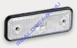 Fristom Szélességjelző 12-24V téglalap alakú fehér 2 LED-es +gumilap 102mm x 36mm (FT-4B LED) (FT-004BLED) - jarmulampa