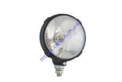 WESEM RE. 16710. Traktor MTZ URSUS Fényszóró ALSÓ csavaros Fekete Műanyag házzal ÁLLÓ kivitel R2 izzós +helyzetjelző 161x112mm. Ugyanez a lámpacsalád: WES0141, 186, 277, 278. ! ! (RE.16710) - jarmulampa