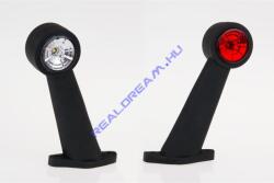 Fristom Szélességjelző 12-24V LED-es piros/fehér 45 fokos hosszú ferde 195mm kinyúlás (FT-9E LED) (FT-009ELED)