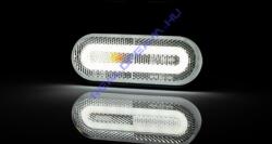 Fristom Helyzetjelző 12-36V ovális alakú sík hátoldalas FEHÉR neon LED-es 121x46 (FT-072BLED)