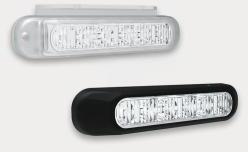 Fristom ! ! ! ÚJDONSÁG! ! ! - Nappali menetfény SZETT többféle beépítő kerettel 12-55V 3W 6LED-es rövid csík alakú 132x28mm, vast. : 19mm (FT-300LED) (FT-300LED) - jarmulampa