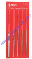 Genius Tools gyémánt tűreszelő készlet, 5 darabos (FL-0785) - jarmulampa