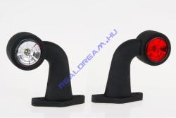 Fristom Szélességjelző 12-24V LED-es piros/fehér 90 fokos rövid karos 130mm kinyúlás (FT-9D LED) (FT-009DLED)