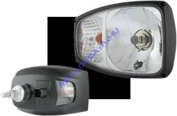 WESEM JCB Fényszóró(H4)+Helyzetjelző+Index JOBB oldal, Hátsó csavaros, Deutsche csatlakozó, 225x150mm vast. : 130mm (felfogatással 190mm) RGV1.49010 (RGV1.49010) - jarmulampa