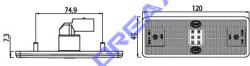Dasteri Szélességjelző téglalap alakú (Mercedes Actros) 6LED-es 12-24V +VEZETÉK, 120x45mm, Illesztőcsapok táv. : 75mm - 536-0.05 (536-0.05) - jarmulampa