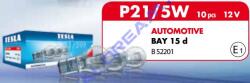 Tesla Duplaszál Izzó 12V P21/5W BAY15d - Tesla - (darabáras termék, min. kiadható mennyiség: 10db/csomag) (B5220112VP21/5W)