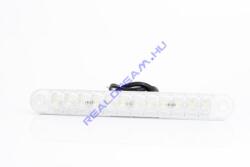 Fristom ! ! ! ÚJDONSÁG! ! ! - Szélességjelző 12-24V hosszú csík alakú Fehér 12LED-es 225mm x 28mm (FT-195B LED) (FT-195B) - jarmulampa