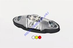 Fristom Szélességjelző 12-24V "csónak" alakú 3 funkciós (piros-fehér-sárga) LED-es +gumitalp +vezeték 120mm x 40mm x 35mm (FT-38 LED) (FT-038LED) - jarmulampa