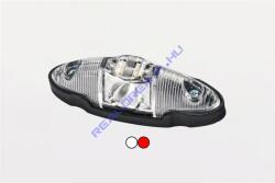 Fristom Szélességjelző 12-24V "csónak" alakú 2 funkciós (piros-fehér) LED-es +gumitalp +vezeték 120mm x 40mm x 35mm (FT-38 CB LED) (FT-038CBLED) - jarmulampa
