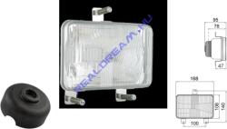 WESEM Fényszóróbetét Massey Ferguson traktorokhoz (helyzetjelzős) H4, T4W foglalattal 168x106x93 mm - RE. 27010 Egyép paraméterek megeggyeznek a WES 296, -al (RE.27010)