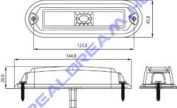 Dasteri ! ! ! AKCIÓ! ! ! a készlet erejéig - 6LED-es villogó SÁRGA fémházas ! ! ! 33 különböző villogási funkcióval! ! ! 12-24V, 145x46mm, vast. : 27mm - DSL-GHST2A (DSL-GHST2A)