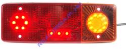 WAS H. lámpa (ZUK tip. ) multifunkciós LED-s fék-, helyzetjelző-, irányjelző- jobb 264x102x65mm 12V/24V (480-WE549dP) (480-WE549dP)