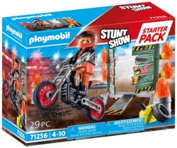 Playmobil Set motociclist stuntshow si perete de foc (PM71256)