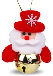 Family Collection Karácsonyfadísz - Mikulás csengettyűvel 11x10 cm (58589A)