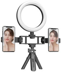 Defton ind Prolight Selfi LED lámpa tripod állvánnyal kábelbe épített távirányítóval PRL-C23753