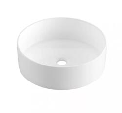 INVENA Limnos kerek kerámia mosdótál 36 cm, csapfurat nélkül, fényes fehér CE-59-001-W (CE-59-001-W) - furdoszoba-ujhaz