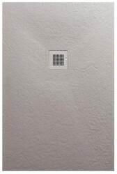AREZZO design SOLIDSoft zuhanytálca 140x80 cm, BETON, színazonos lefolyóval (2 doboz) (AR-80140C)