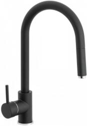 INVENA DUET konyhai csaptelep kihúzható csővel, fekete, waterplating bevonat BZ-95-W04-C (BZ-95-W04-C)