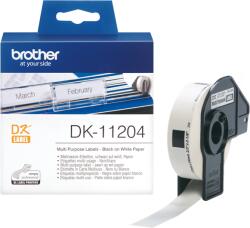 Brother DK-11204 fehér/fekete 400 db elővágott etikett címke (DK11204)