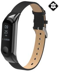 GIGAPACK GP-89674 Xiaomi MI Band 3 / MI Band 4 fekete bőr óraszíj (GP-89674)